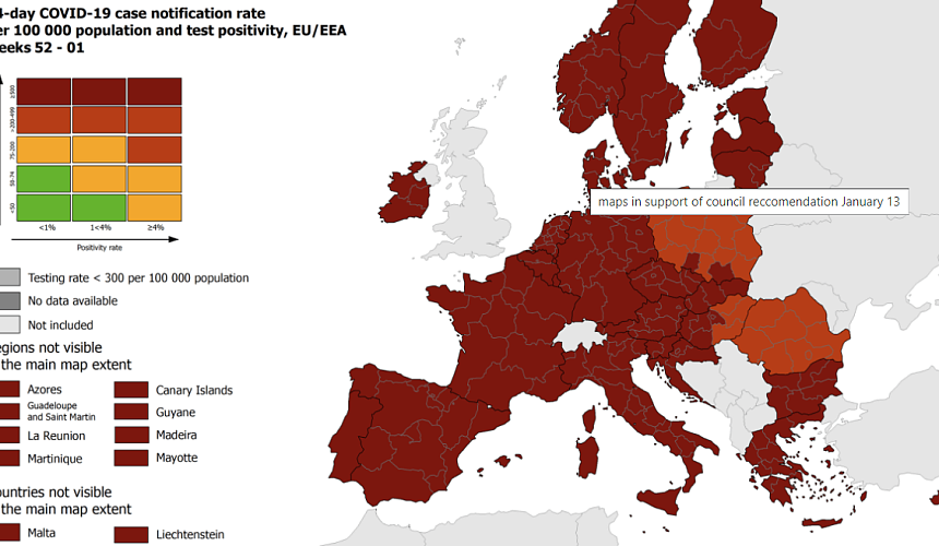 Ситуация с заболеваемостью COVID-19 в Европе сильно ухудшилась за последнюю неделю